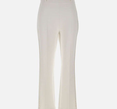 Pantaloni in doppio crêpe stretch con logo charm PA16861E2 360 ELISABETTA FRANCHI 