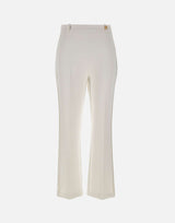 Pantaloni in doppio crêpe stretch con logo charm PA16861E2 360 ELISABETTA FRANCHI 