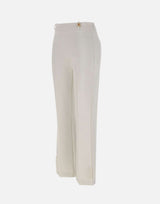 Pantaloni in doppio crêpe stretch con logo charm PA16861E2 360 ELISABETTA FRANCHI 