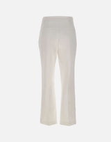 Pantaloni in doppio crêpe stretch con logo charm PA16861E2 360 ELISABETTA FRANCHI 