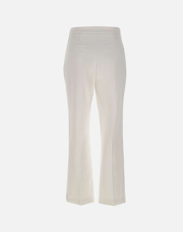 Pantaloni in doppio crêpe stretch con logo charm PA16861E2 360 ELISABETTA FRANCHI 