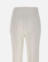 Pantaloni in doppio crêpe stretch con logo charm PA16861E2 360 ELISABETTA FRANCHI 