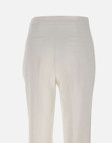Pantaloni in doppio crêpe stretch con logo charm PA16861E2 360 ELISABETTA FRANCHI 
