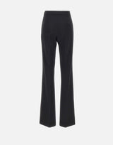 Pantaloni in doppio crêpe stretch con logo ricamato PA17161E2 110 ELISABETTA FRANCHI 