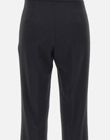 Pantaloni in doppio crêpe stretch con logo ricamato PA17161E2 110 ELISABETTA FRANCHI 