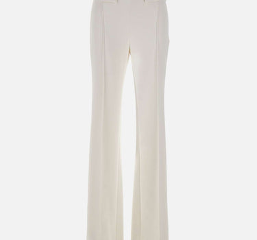 Pantaloni in doppio crêpe stretch con logo ricamato PA17161E2 360 ELISABETTA FRANCHI 