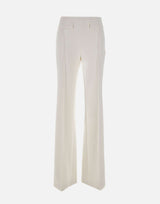 Pantaloni in doppio crêpe stretch con logo ricamato PA17161E2 360 ELISABETTA FRANCHI 