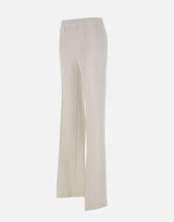 Pantaloni in doppio crêpe stretch con logo ricamato PA17161E2 360 ELISABETTA FRANCHI 