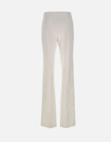 Pantaloni in doppio crêpe stretch con logo ricamato PA17161E2 360 ELISABETTA FRANCHI 
