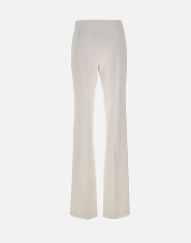 Pantaloni in doppio crêpe stretch con logo ricamato PA17161E2 360 ELISABETTA FRANCHI 