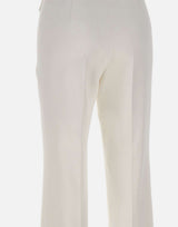 Pantaloni in doppio crêpe stretch con logo ricamato PA17161E2 360 ELISABETTA FRANCHI 