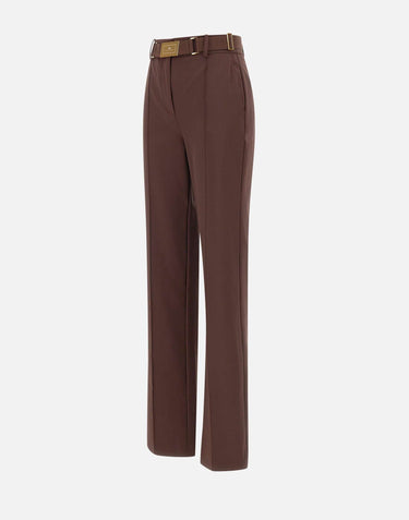 Pantaloni in tessuto tecnico bielastico con cintura PA17261E2 644 ELISABETTA FRANCHI 
