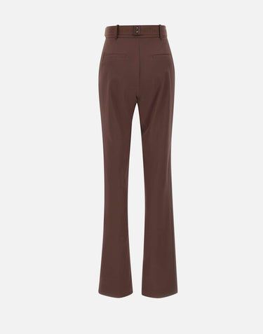Pantaloni in tessuto tecnico bielastico con cintura PA17261E2 644 ELISABETTA FRANCHI 