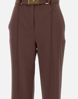 Pantaloni in tessuto tecnico bielastico con cintura PA17261E2 644 ELISABETTA FRANCHI 