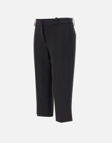 Pantaloni in crêpe leggero con bande in raso PA17561E2 110 ELISABETTA FRANCHI 
