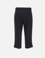 Pantaloni in crêpe leggero con bande in raso PA17561E2 110 ELISABETTA FRANCHI 
