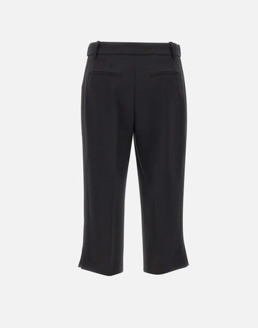 Pantaloni in crêpe leggero con bande in raso PA17561E2 110 ELISABETTA FRANCHI 