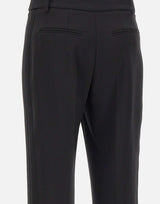 Pantaloni in crêpe leggero con bande in raso PA17561E2 110 ELISABETTA FRANCHI 