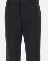 Pantaloni in crêpe leggero con bande in raso PA17561E2 110 ELISABETTA FRANCHI 