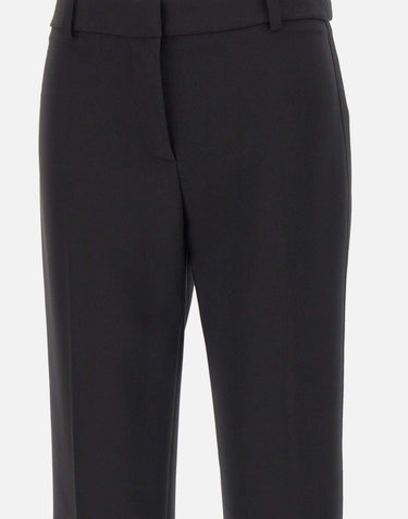 Pantaloni in crêpe leggero con bande in raso PA17561E2 110 ELISABETTA FRANCHI 