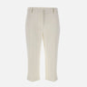 Pantaloni in crêpe leggero con bande in raso PA17561E2 360 ELISABETTA FRANCHI 