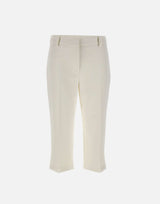 Pantaloni in crêpe leggero con bande in raso PA17561E2 360 ELISABETTA FRANCHI 
