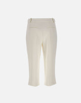 Pantaloni in crêpe leggero con bande in raso PA17561E2 360 ELISABETTA FRANCHI 