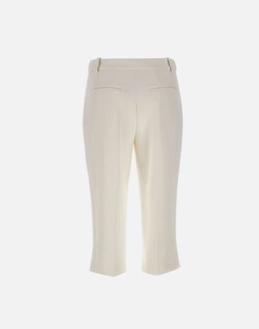 Pantaloni in crêpe leggero con bande in raso PA17561E2 360 ELISABETTA FRANCHI 