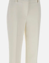 Pantaloni in crêpe leggero con bande in raso PA17561E2 360 ELISABETTA FRANCHI 