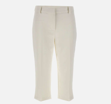 Pantaloni in crêpe leggero con bande in raso PA17561E2 360 ELISABETTA FRANCHI 