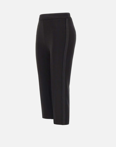Pantaloni in crêpe leggero e raso PA19063E2 110 ELISABETTA FRANCHI 