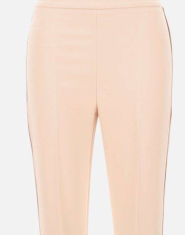 Pantaloni in crêpe leggero e raso PA19063E2 EA1 ELISABETTA FRANCHI 