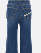 ELISABETTA FRANCHI Jeans a palazzo con bottoni BLUE Donna 