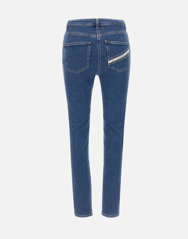 Jeans skinny con dettaglio logo PJ30I61E2 139 ELISABETTA FRANCHI 