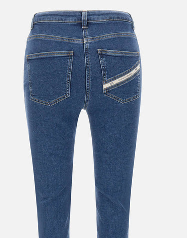 Jeans skinny con dettaglio logo PJ30I61E2 139 ELISABETTA FRANCHI 