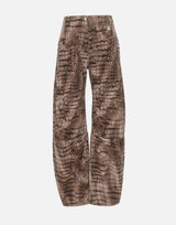 Jeans in drill con stampa alligatore PJ31D61E2 644 ELISABETTA FRANCHI 