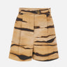 Shorts in drill con stampa tigre SH01362E2 470 ELISABETTA FRANCHI 