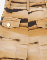 Shorts in drill con stampa tigre SH01362E2 470 ELISABETTA FRANCHI 