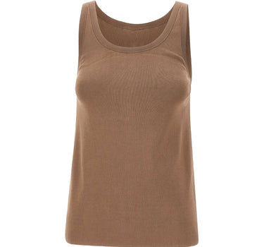 Top in maglia con bande in viscosa lucida TK72S61E2 727 ELISABETTA FRANCHI 