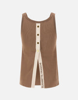 Top in maglia con bande in viscosa lucida TK72S61E2 727 ELISABETTA FRANCHI 