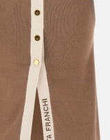 Top in maglia con bande in viscosa lucida TK72S61E2 727 ELISABETTA FRANCHI 