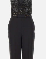 Tuta in crêpe con ricami TU06662E2 110 ELISABETTA FRANCHI 