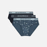EMPORIO ARMANI Set tre pack slip in cotone stretch BLUE Uomo 