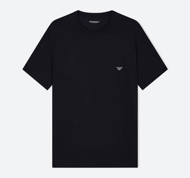 EMPORIO ARMANI "Crew Neck Fitted" BLACK Uomo 