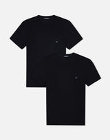 EMPORIO ARMANI Set due t-shirt intime in cotone stretch BLACK Uomo 