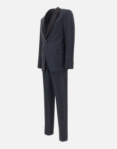 EMPORIO ARMANI Abito monopetto in misto lana BLUE Uomo 