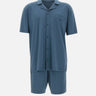 EMPORIO ARMANI Pigiama con bermuda in jersey interlock BLUE Uomo 