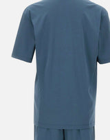 EMPORIO ARMANI Pigiama con bermuda in jersey interlock BLUE Uomo 