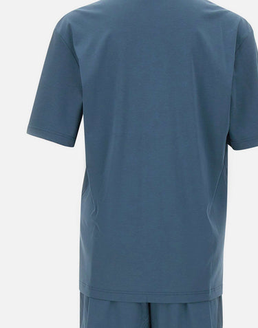 EMPORIO ARMANI Pigiama con bermuda in jersey interlock BLUE Uomo 