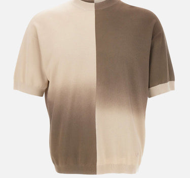 EMPORIO ARMANI Maglia con stampa degradé BROWN Uomo 
